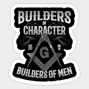 Builders of Character Masonic Freemason Sticker